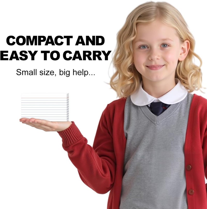 AIFLYAN 300 Count White Index Cards 3x5 Notecards Bulk Lined Flash Cards for Studying 3 x 5 Index Cards Ruled Notecards Bulk Pack of Note Cards for School Ruled Lined Index Card Flashcards 3x5 Cue Cards - Image 3